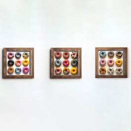 Wallity UKZM062 Conjunto de 3 Pinturas Decorativas Multicolor con Marco de Madera